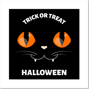 Black Cat Halloween Posters and Art